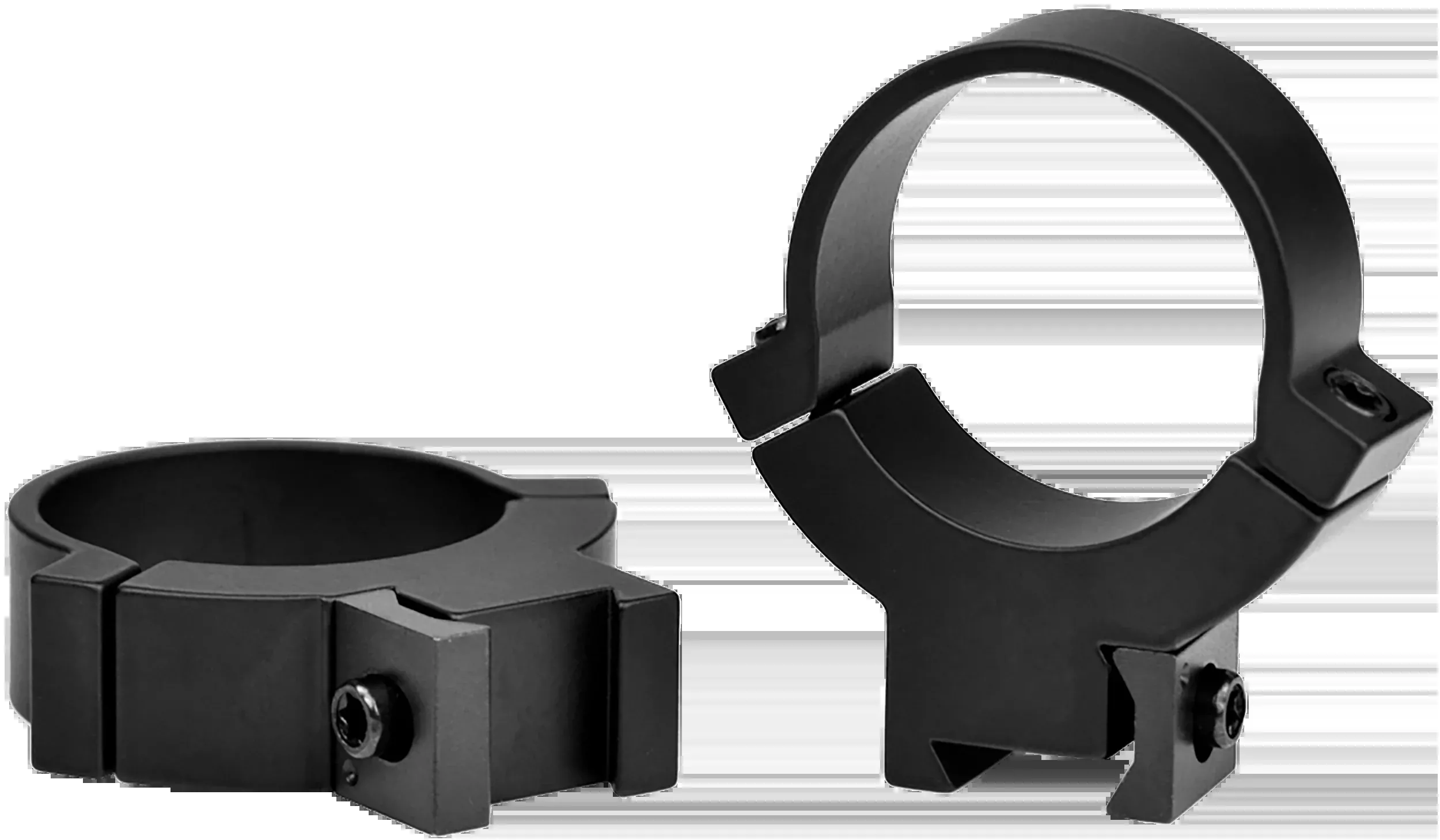 Warne Maxima Rimfire Scope Rings, 30mm High, 70/30 Horizontal Split, 3/8"/11mm Dovetail, Matte Black 732M