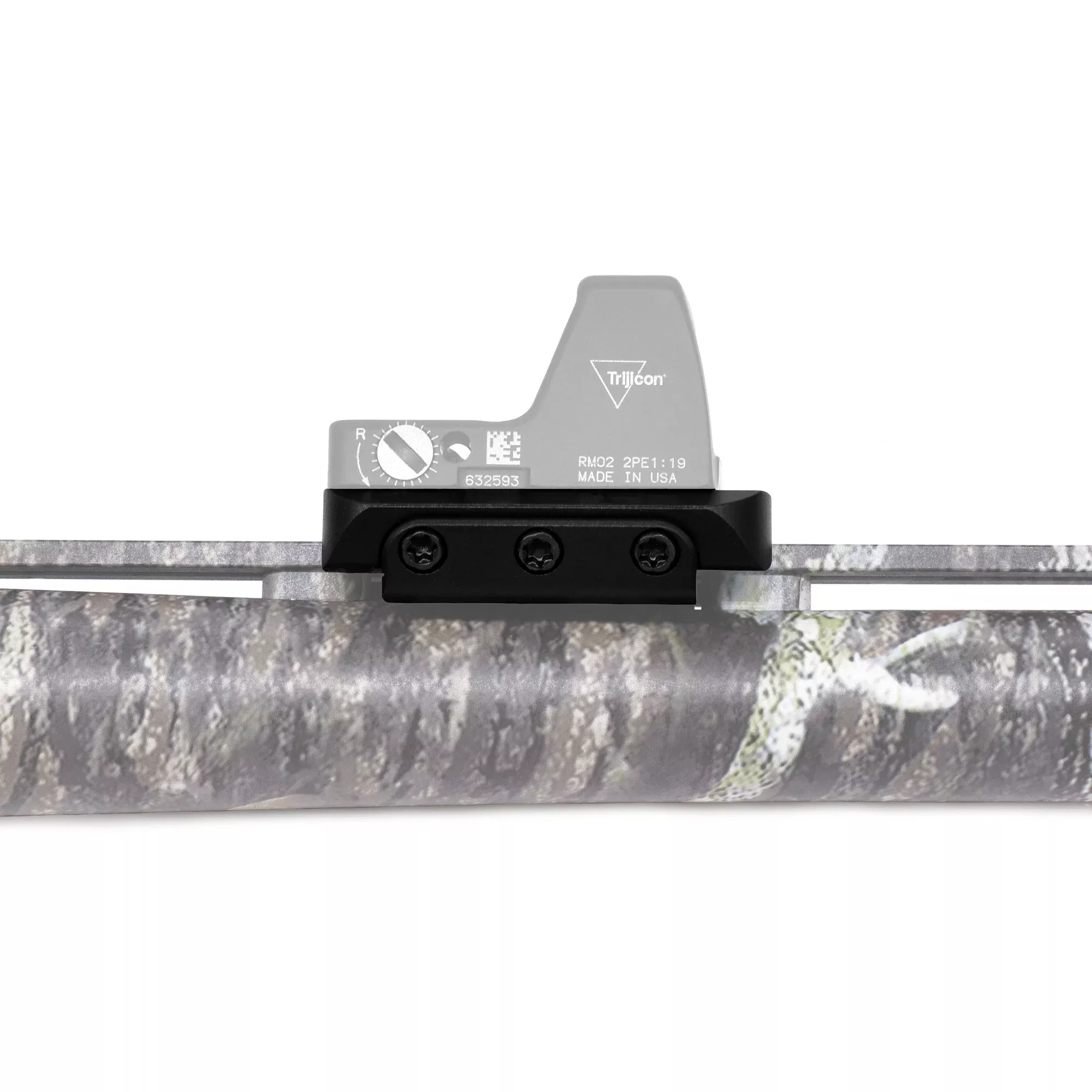 Warne Shotgun Rib Red-Dot Reflex Mount, Universal Optic Fit, Aluminum Black Anodized — 6108M