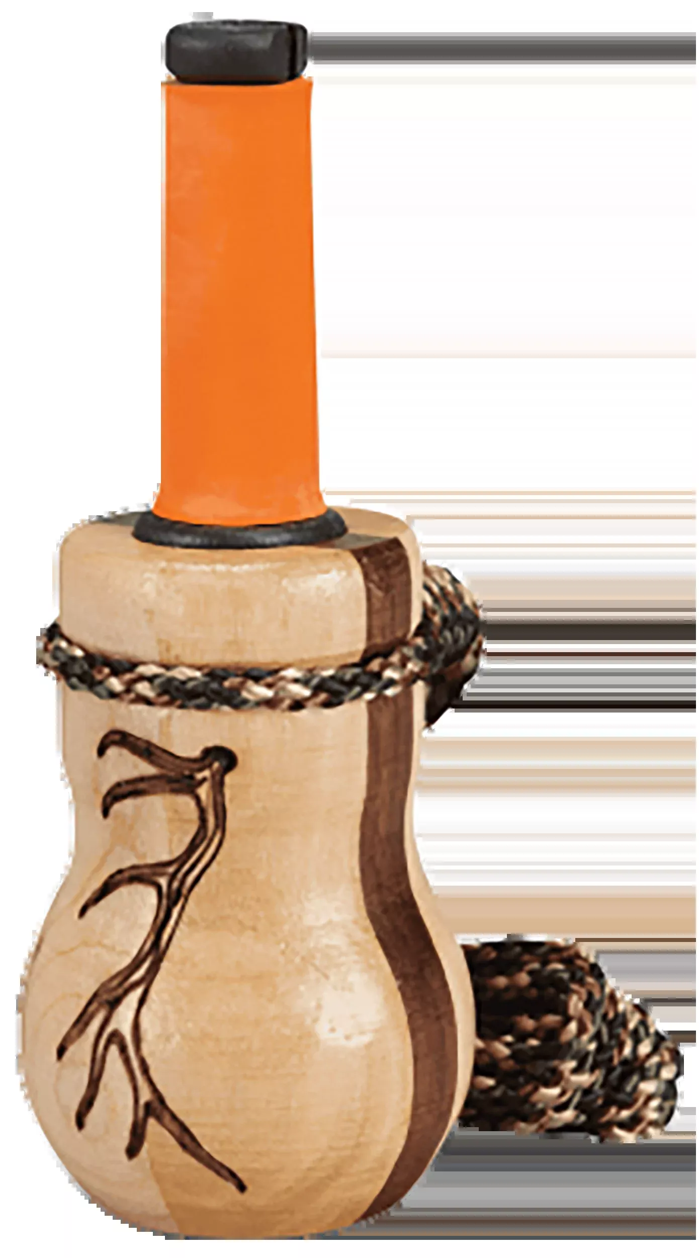 Wayne Carlton's Calls Lil' Heifer Elk Cow Call, Pinch-Reed Wood Barrel with Lanyard HSWCC70167