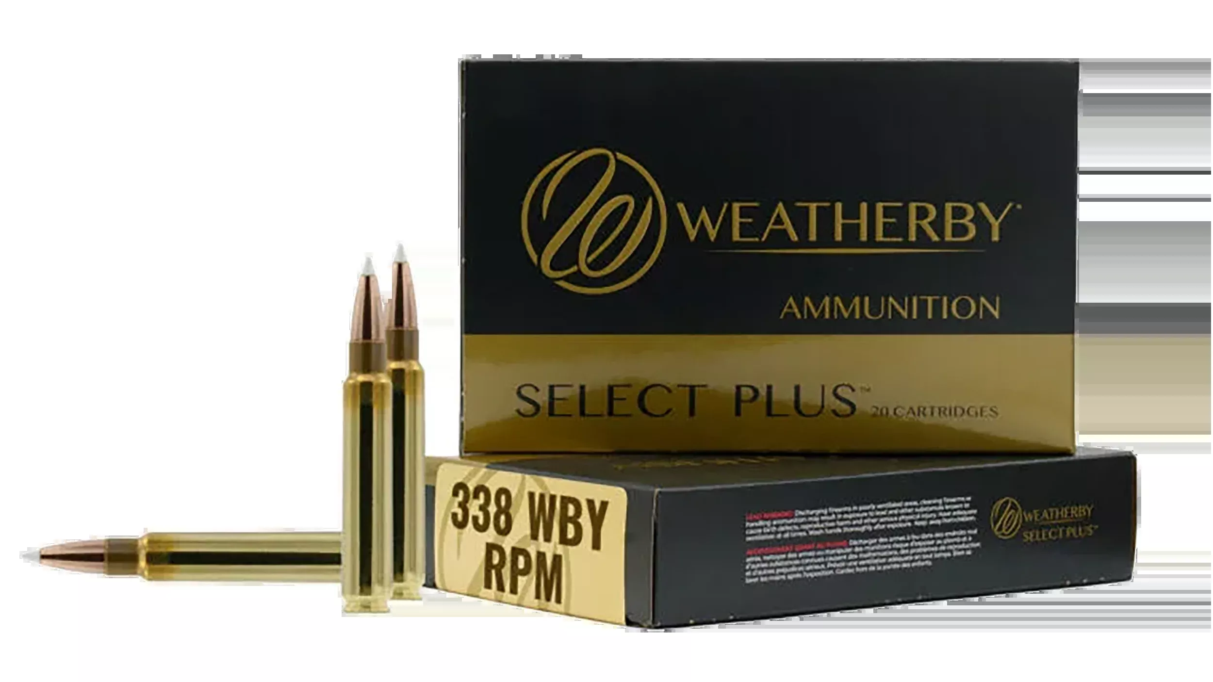 Weatherby Select Plus .338 WBY RPM 185gr Barnes TTSX Boat Tail Lead-Free Ammo 20rd B338185TTSX