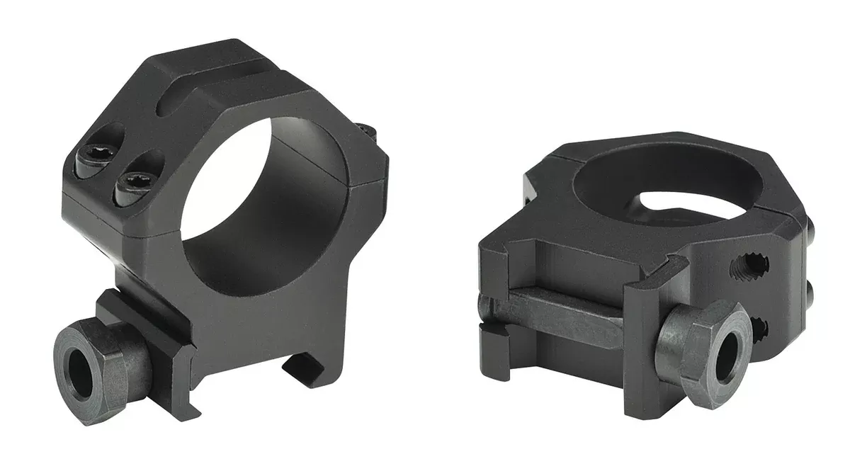 Weaver Mounts 48361 Four-Hole Skeleton RingsMatte Black 1" High