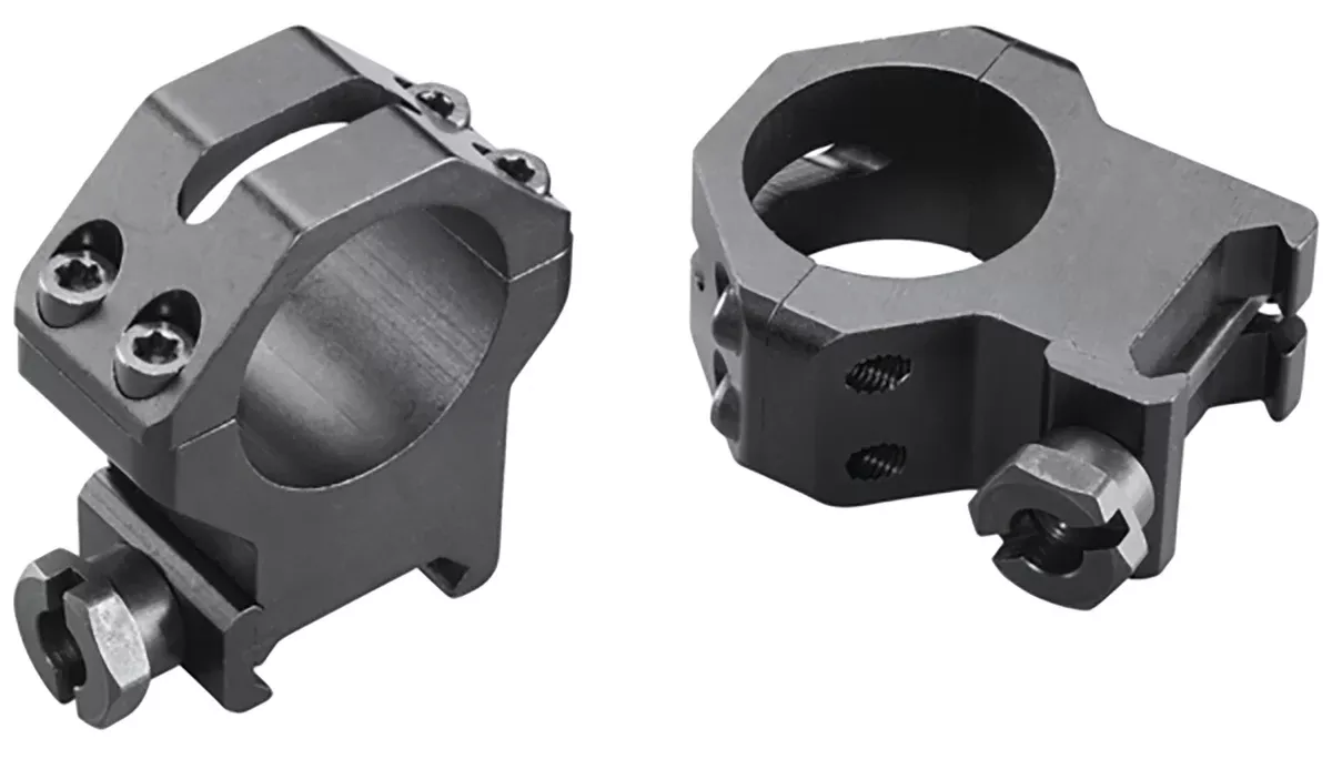Weaver Mounts 48362 Four-Hole Skeleton RingsMatte Black 1" Extra High