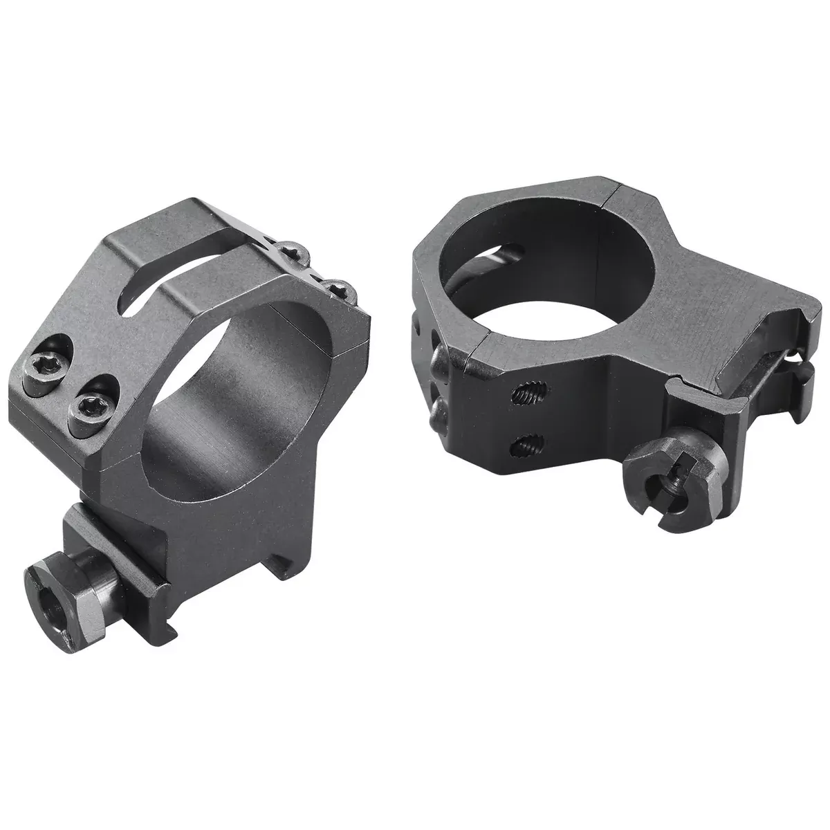 Weaver Mounts 48367 Four-Hole Skeleton RingsMatte Black 30mm Extra High