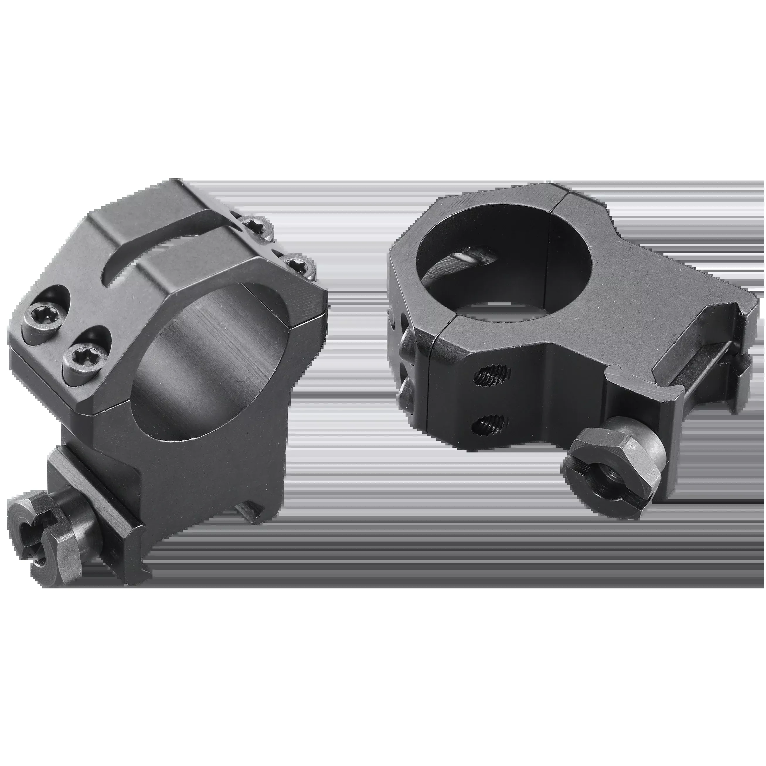 Weaver Mounts Four-Hole Skeleton Scope Rings, Matte Black Aluminum with Torx Screws and Cross-Lock