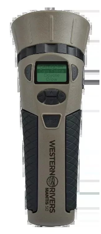 Western Rivers Mantis 50 Handheld Electronic Game Caller with LCD Display, 50 Preloaded Sounds, GC50