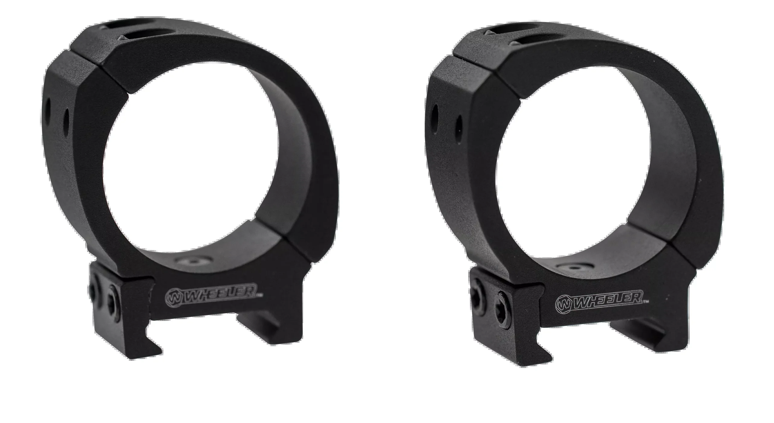 Wheeler Sporter Bi‑Weaver/Picatinny Scope Rings, 30mm High, 6061 Aluminum, 1133752