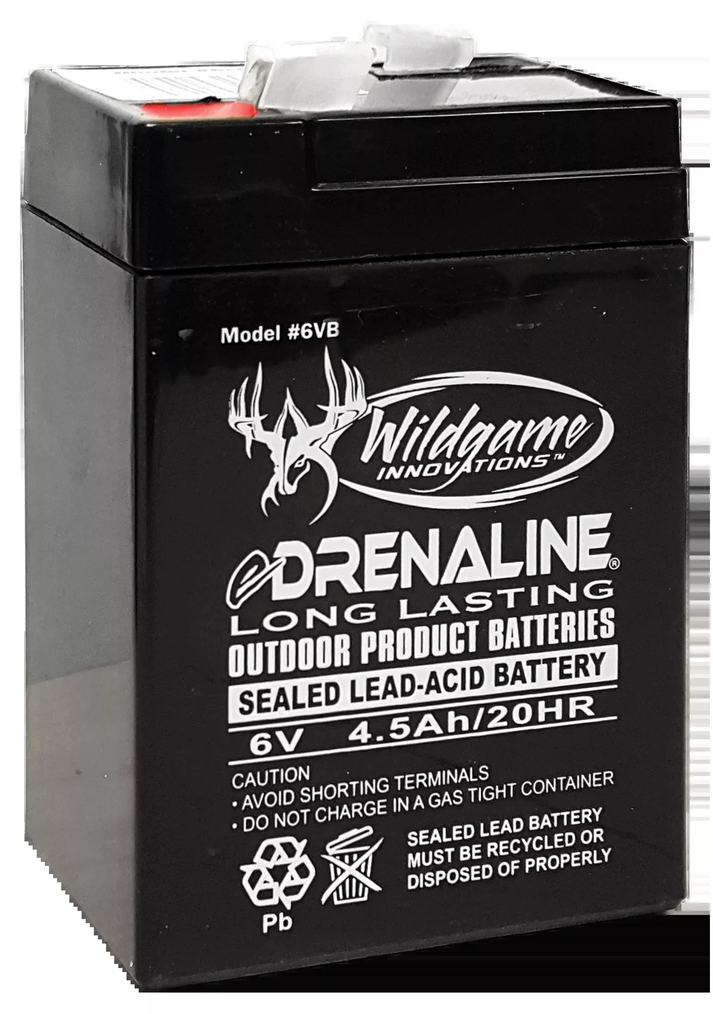 WILDGAME INNOVATIONS GSM eDrenaline 6V Rechargeable Sealed Lead-Acid Battery, 4.5Ah Tab Terminals WGIWGIBT0013