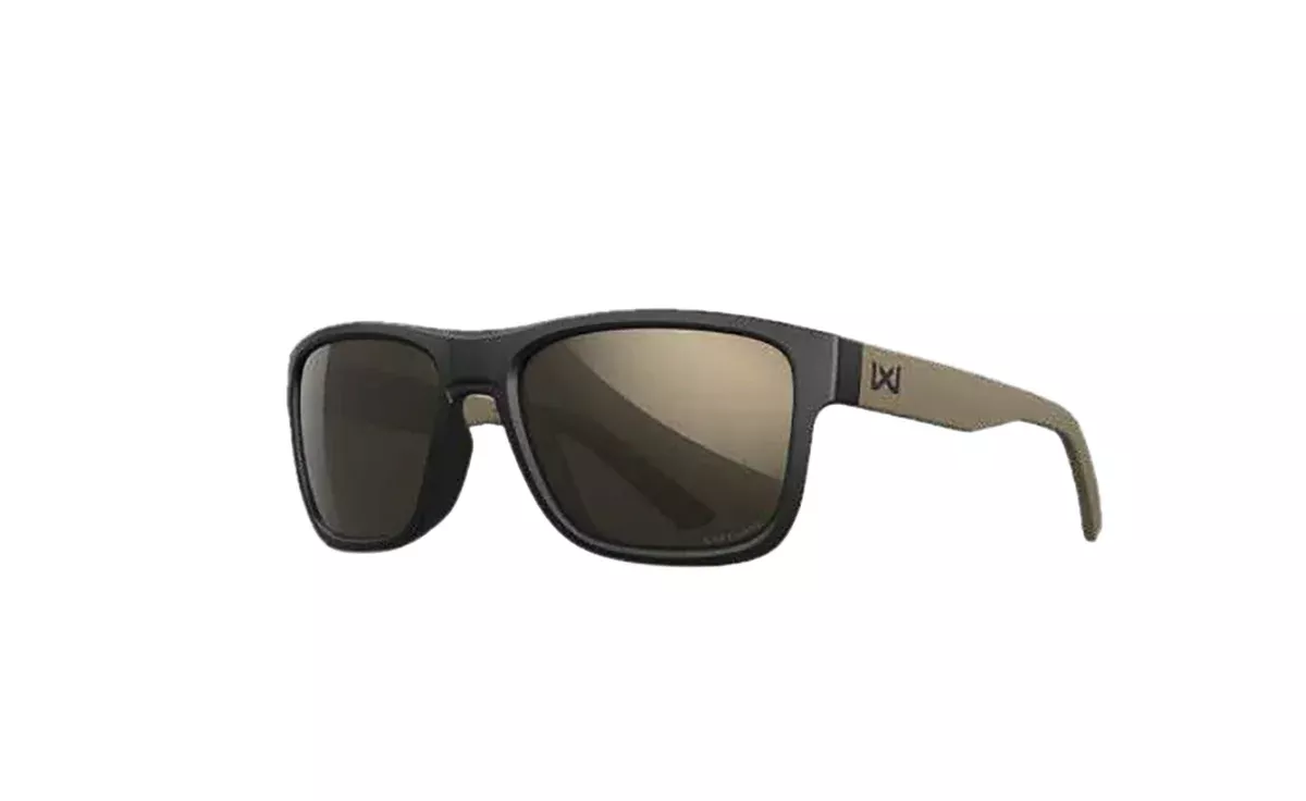 Wiley X AC6OVN14 OvationTungsten Mirror Lens Polycarbonate Matte Black w/ Tan Frame