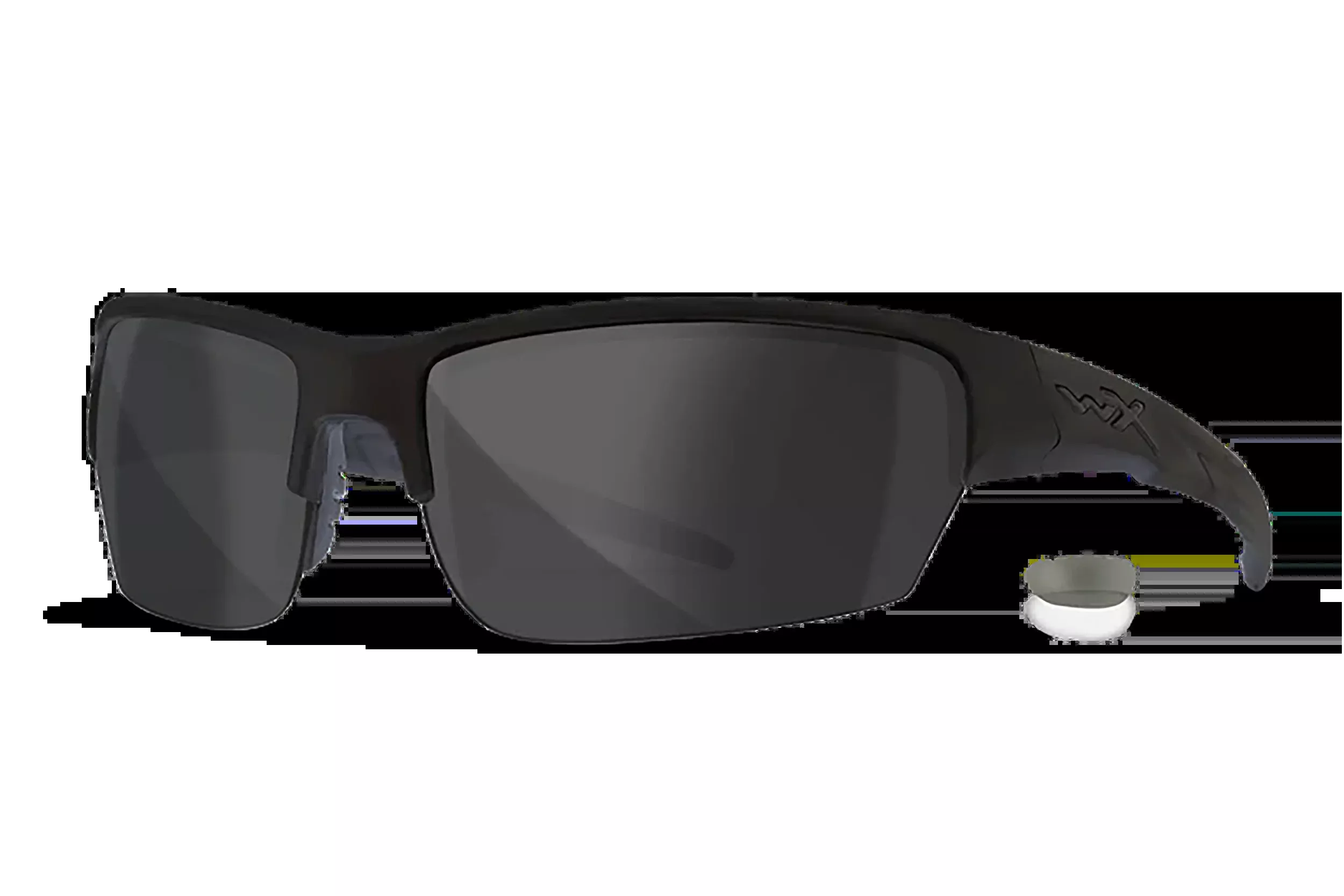 Wiley X SAINT S/M Safety Glasses with Smoke Gray & Clear Polycarbonate Lenses, Matte Black Frame, CHSAI07