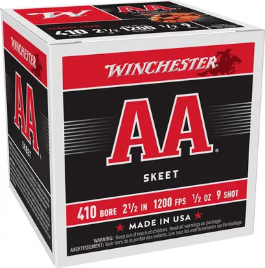 Winchester Ammo AA419 AA 410Gauge 2.50" 1/2oz 9Shot 25 Per Box/10 Case