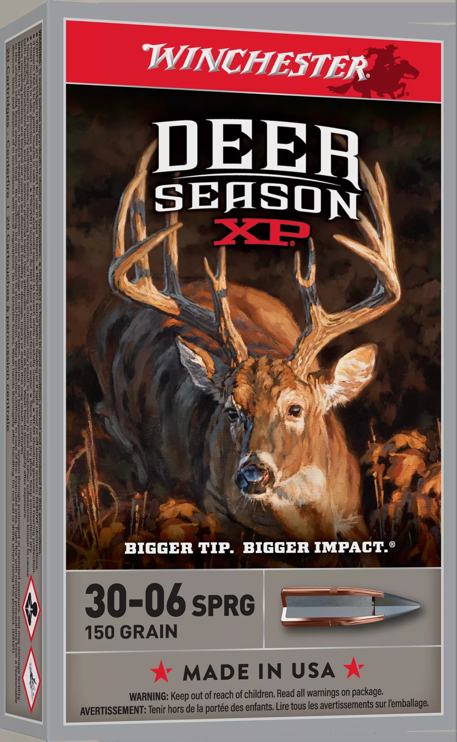 Winchester Ammo Deer Season XP .30-06 Springfield 150gr Extreme Point Polymer Tip 20-Round Box X3006DS