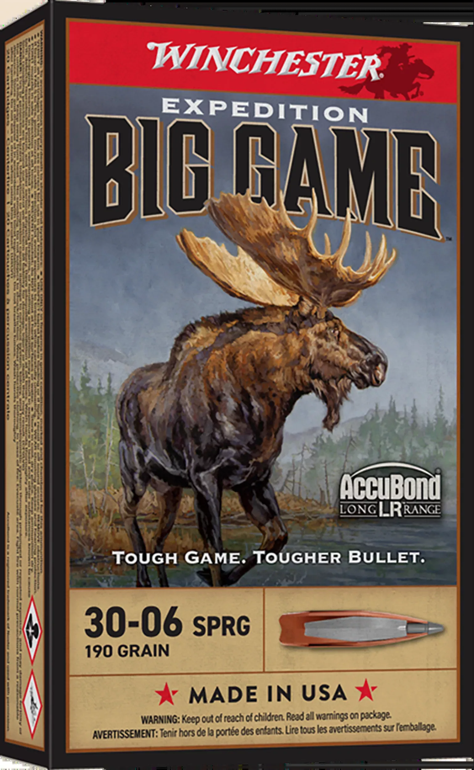 Winchester Ammo Expedition Big Game Long Range 30-06 Springfield 190gr AccuBond LR 20 Rd - Box or Case