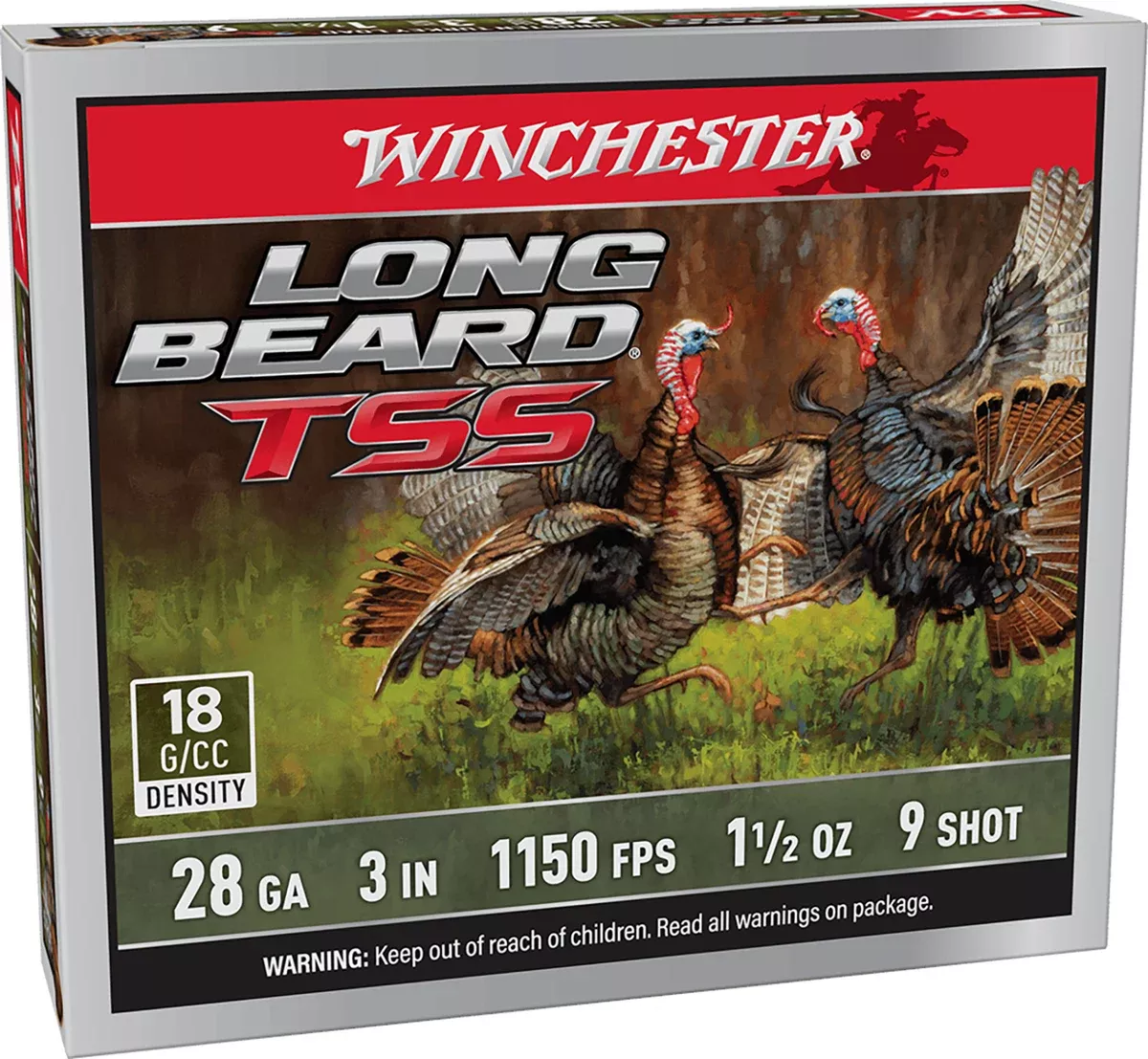 Winchester Ammo LBTSS2839 Long Beard TSS28Gauge 3" 1 5/8oz Tungsten 9Shot 5 Per Box/10 Case