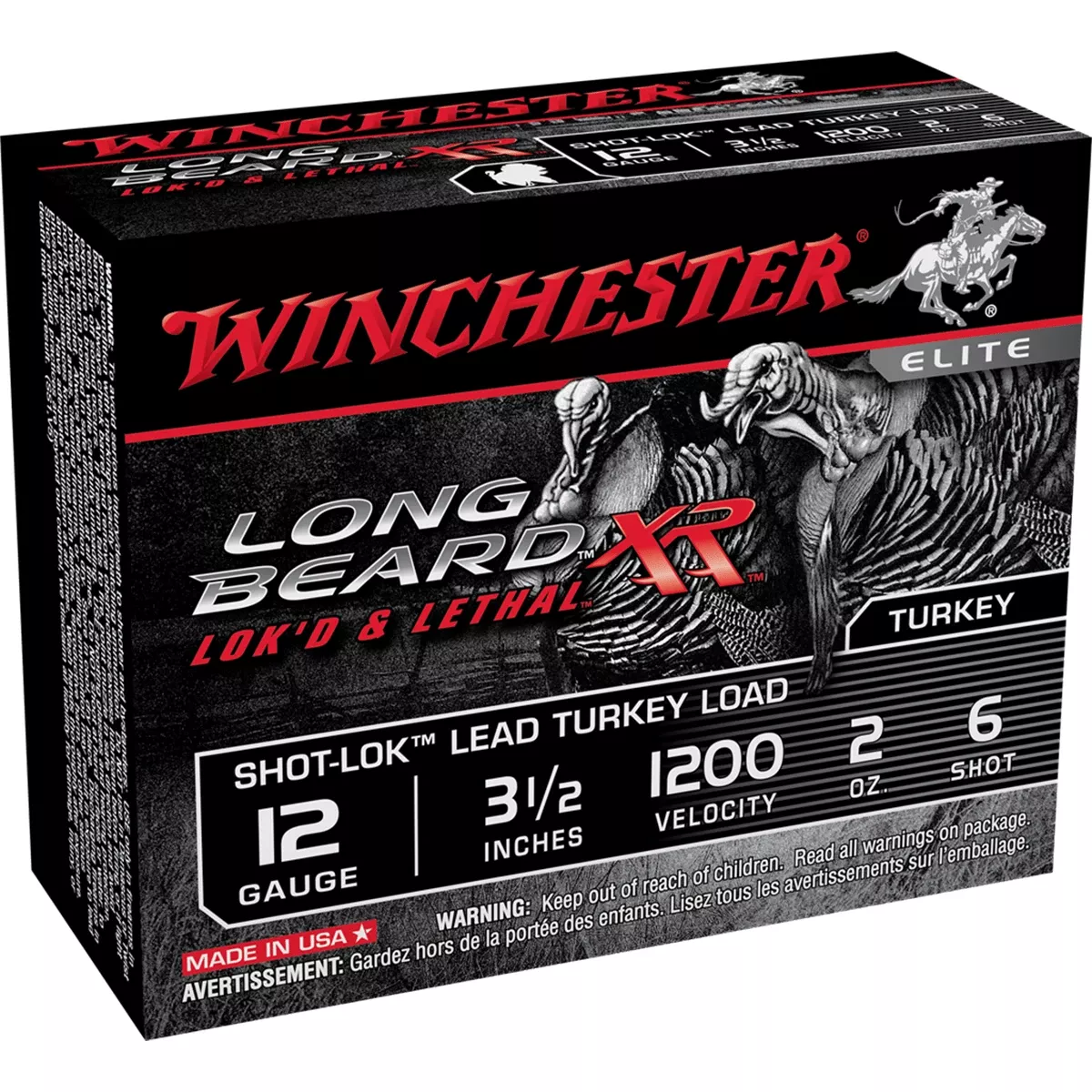 Winchester Ammo STLB12L6 Long Beard XR Shot-Lok 12 Gauge 3.50" 2 oz 6 Shot 10 Per Box