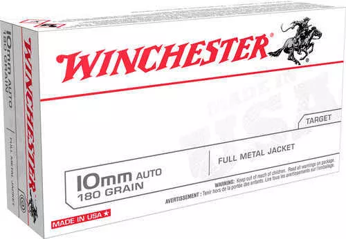 Winchester Ammo USA 10mm Auto 180 Gr Full Metal Jacket (FMJ) 50 Round Box