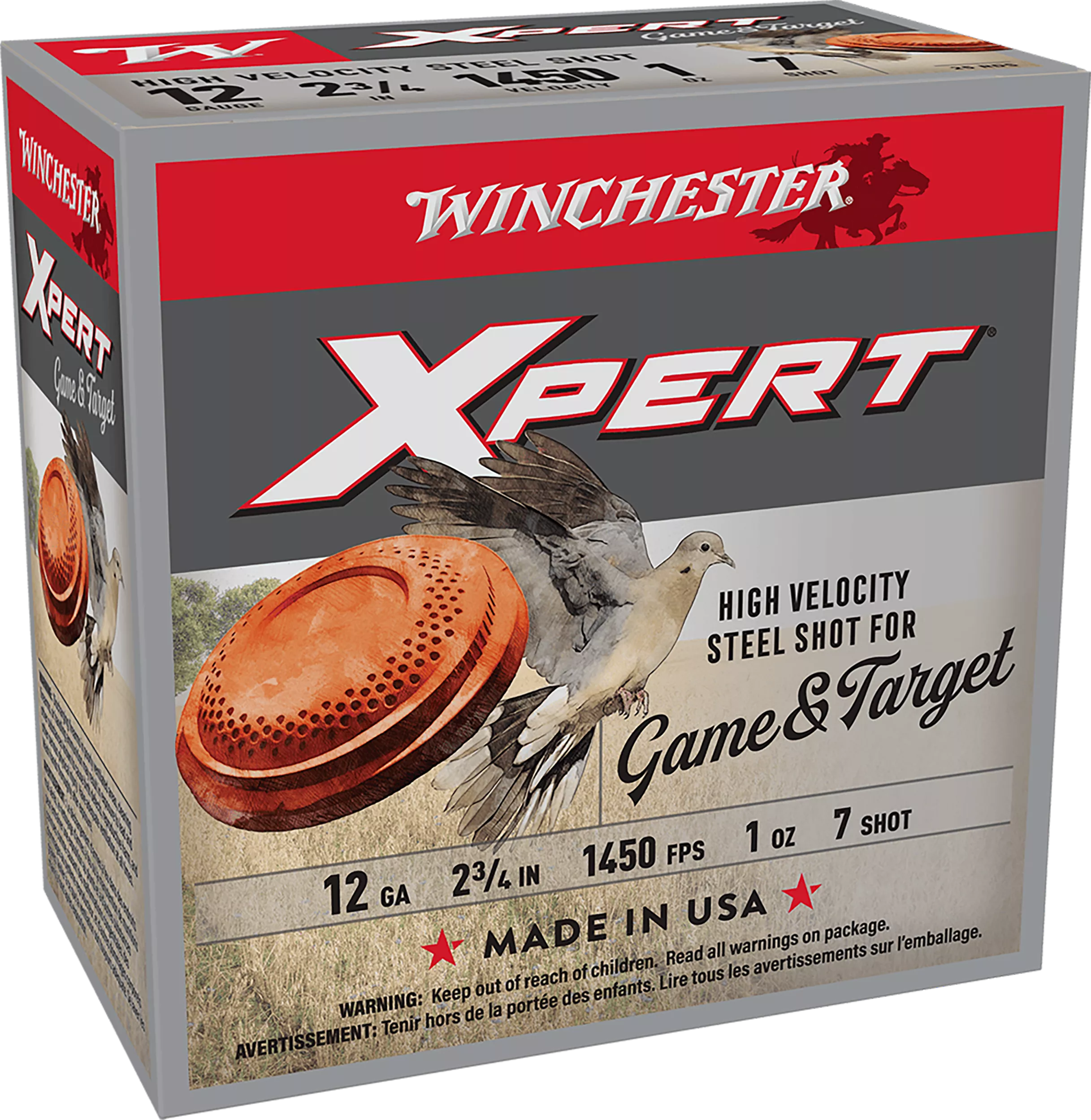 Winchester Ammo WE12GTHV7 Xpert Game & Target 12Gauge 2.75" 1oz 7Shot 25 Per Box/10 Case
