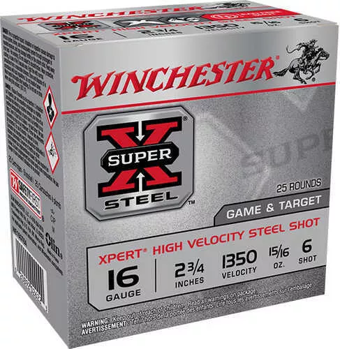 Winchester Ammo We16Gt6A Super X Xpert High Velocity 16 Gauge 2.75" 15/16 Oz 6 Shot 25 Per Bx/ 10 Case