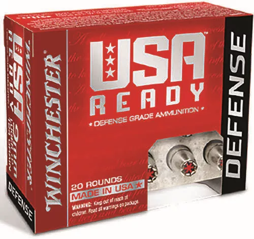 Winchester USA Ready Defense 10mm Auto 170 gr Hex Vent Hollow Point (HVHP) Ammo 20 Round Box