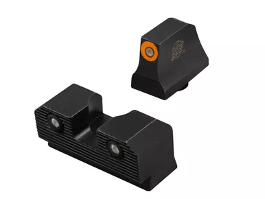XS Sights R3D 2.0 Suppressor Height Night Sights - For Glock 20/21/29/30/30S/37/41, Orange Front Outline, Green Front/Rear Tritium