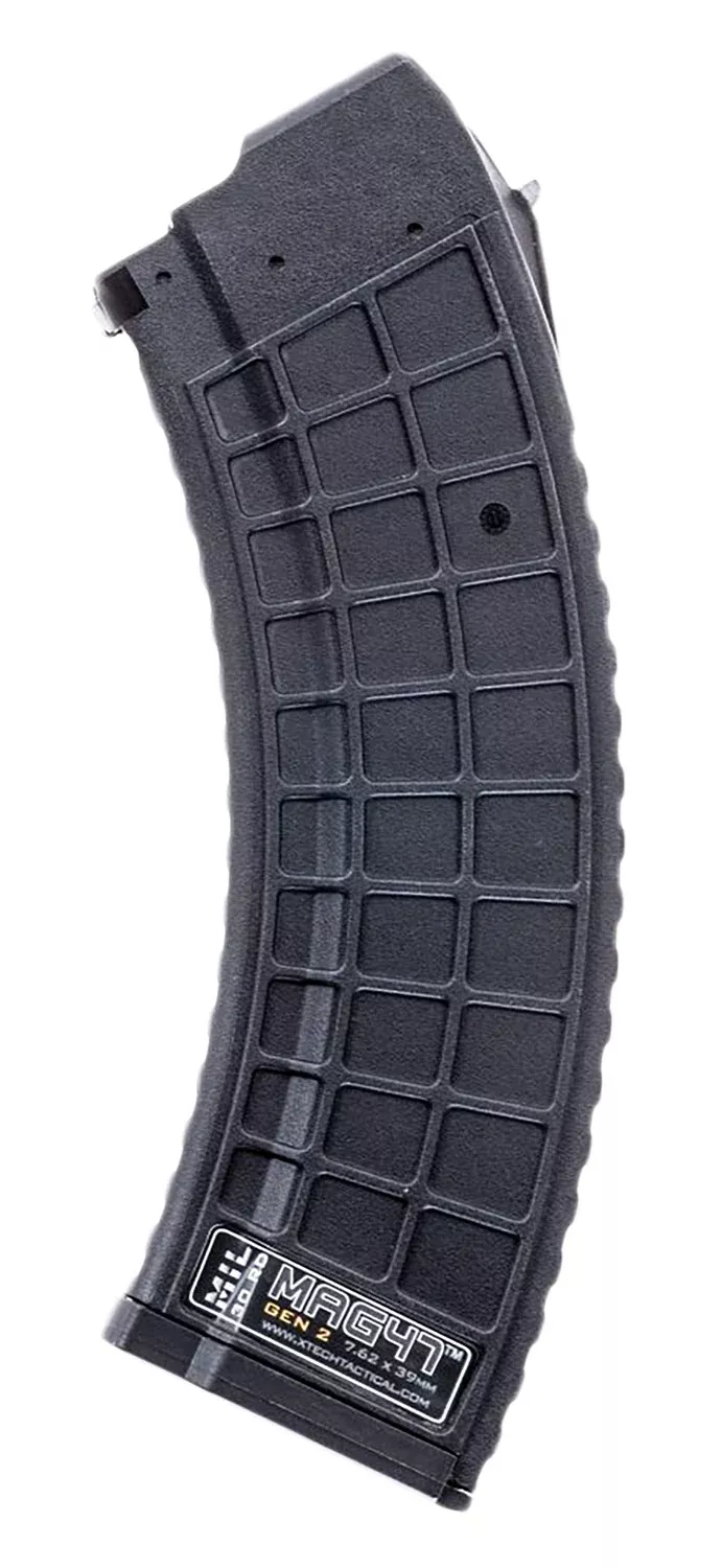 Xtech Tacitcal XTT115BLKELITEElite 30rd 7.62X39 Fits AK-47 Black Stainless Steel