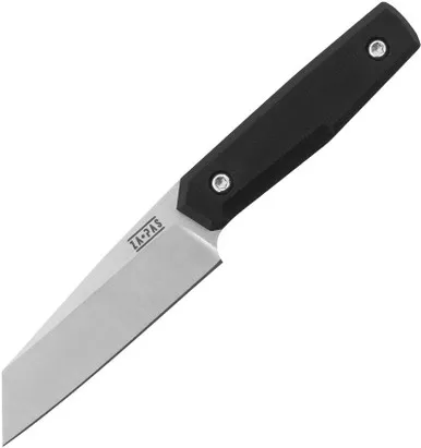 ZA-PAS Knives Geo Fixed Blade - 3.5" D2 Reverse Tanto Blade, Black G10 Handles