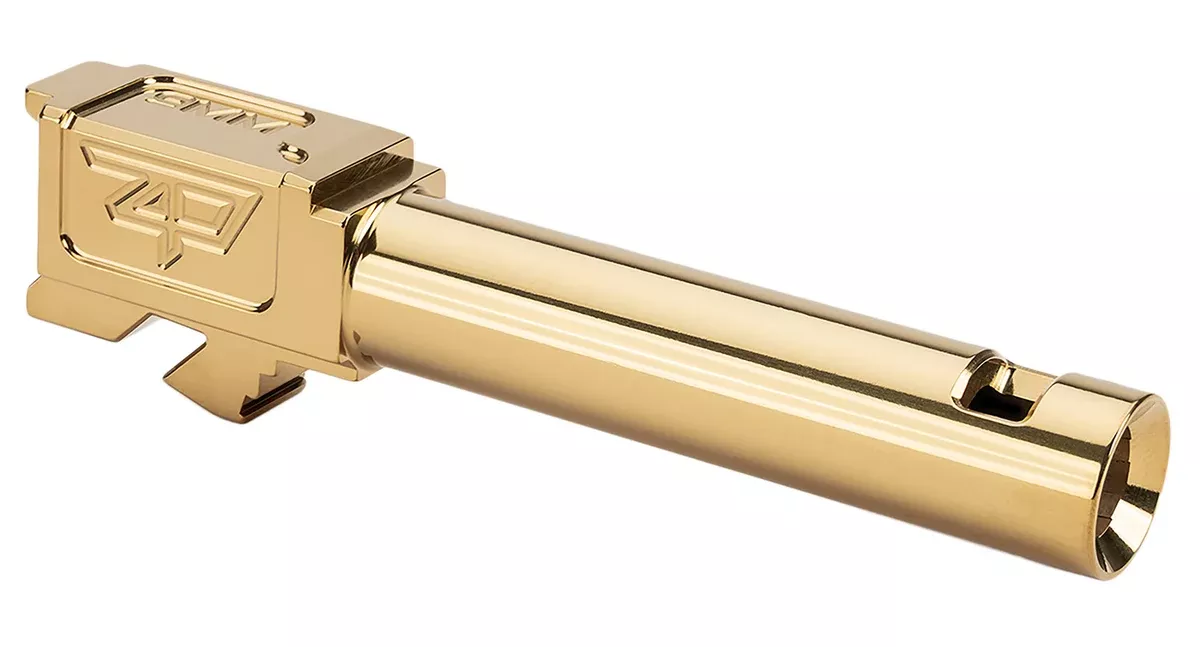 Zaffiri Precision ZP.19BCPG Glock3.89" Ported Gold TiN Stainless Steel, Fits Glock 19 Gen1-4