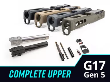 Zaffiri Precision ZPS.2 Glock 17 Gen 5 Optics Ready Complete Slide - RMR Footprint, G17 Gen 5 Barrel, HD Fiber Sights, Cerakote Armor Black