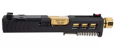 Zaffiri Precision ZPS.3.43 Glock 43 Optics Ready Complete Slide Assembly - RMSc Footprint, Armor Black Cerakote, Threaded Barrel, Recoil Assembly, and HD Fiber Sights
