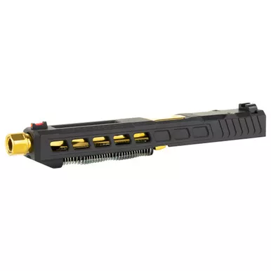 Zaffiri Precision ZPS.3 Glock 34 Gen 3 Optics Ready Complete Slide - RMR Footprint, Lightening Cuts, Armor Black Cerakote, Includes Completed Slide, Barrel, Recoil Assembly, and HD Fiber Sights