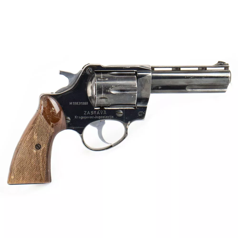 Zastava M83 .357 Magnum Revolver 4 Inch Blued - Fair Condition - Factory Wood Grips
