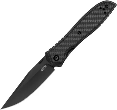 Zero Tolerance 0640 Emerson Folding Knife - 3.75" CPM-20CV Black DLC Blade, Machined Titanium and Carbon Fiber Handles
