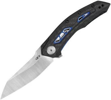 Zero Tolerance 0762 TDS Tuned Detent System Flipper Knife - 3.4" CPM-20CV Modified Sheepsfoot Blade, Carbon Fiber Handles, Frame Lock