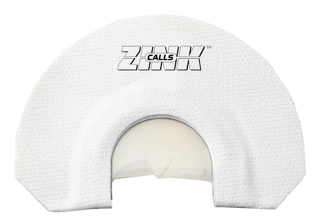 ZINK ZNKZNK312 Lucky LadyDiaphragm Call Triple Reed Turkey Sounds White V-Notch Cut